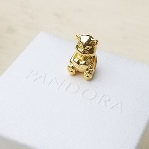 Gold Pandora Theadore Bear Charm